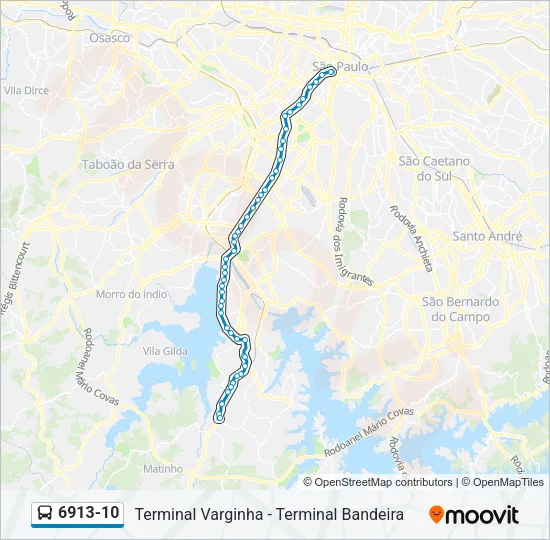 6913-10 Bus Line Map