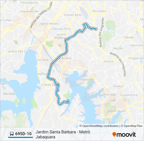 695D-10 Bus Line Map