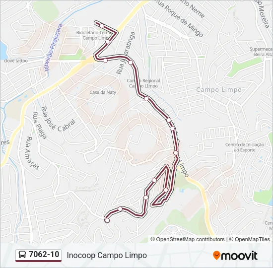 7062-10 Bus Line Map