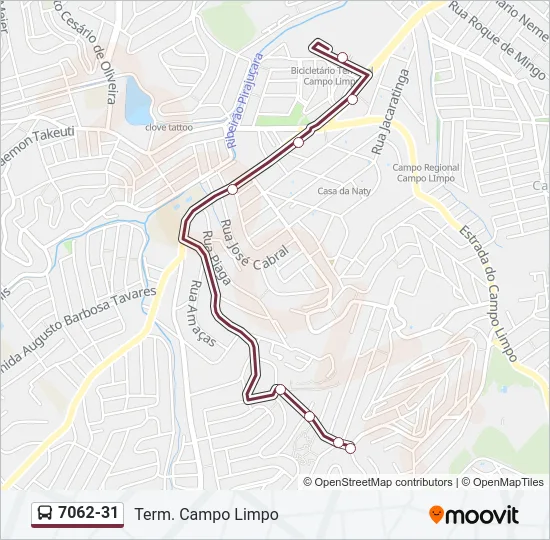 7062-31 Bus Line Map
