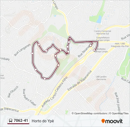 7062-41 Bus Line Map