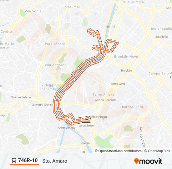 746R-10 Bus Line Map
