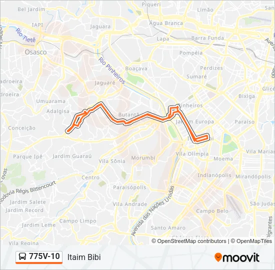 775V-10 Bus Line Map
