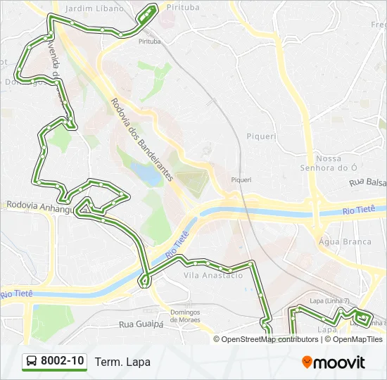 8002-10 Bus Line Map