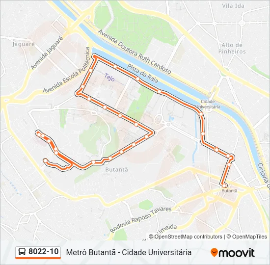 8022-10 Bus Line Map