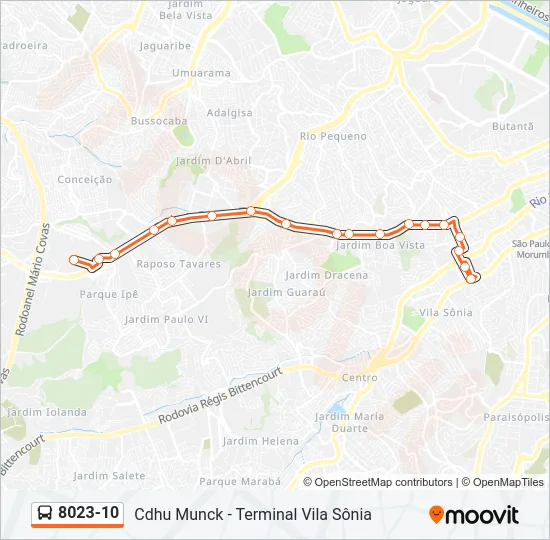 8023-10 Bus Line Map