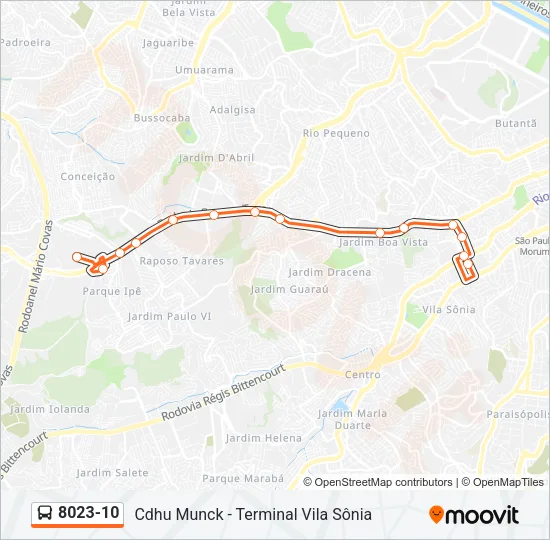 8023-10 Bus Line Map