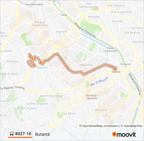 8027-10 Bus Line Map