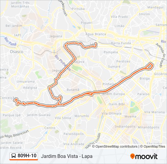 Rota da linha 408a10: horários, paradas e mapas - Cardoso de Almeida  (Atualizado)