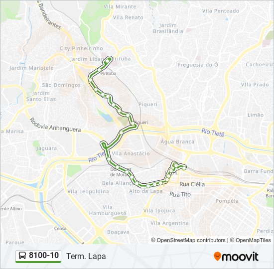 8100-10 bus Line Map