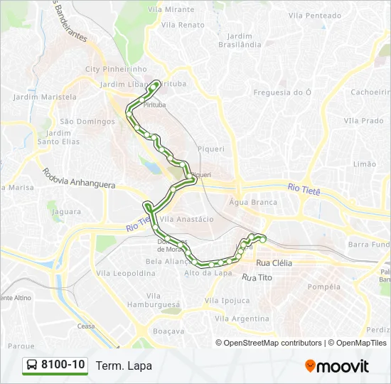 8100-10 Bus Line Map