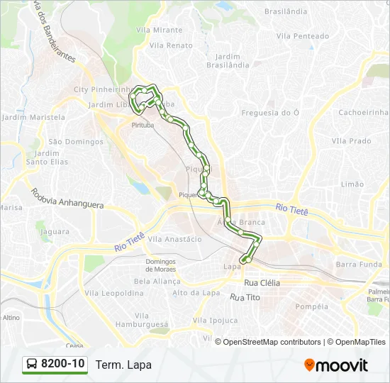 8200-10 Bus Line Map