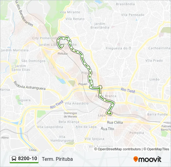 8200-10 Bus Line Map