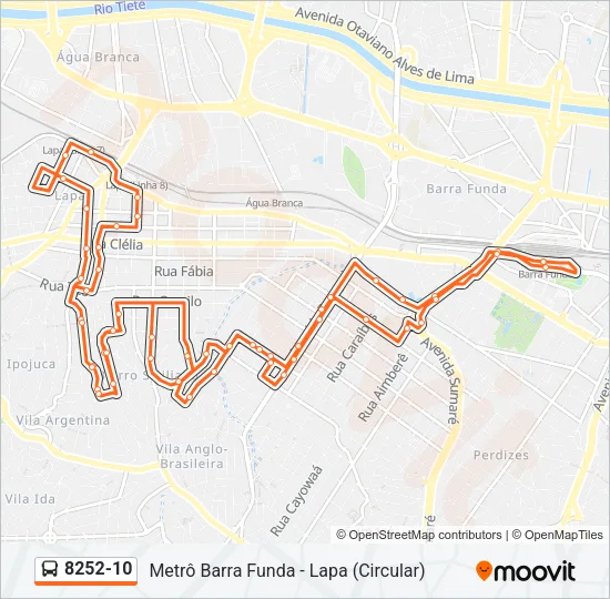 8252-10 Bus Line Map