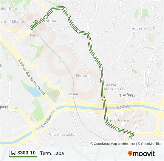 8300-10 Bus Line Map