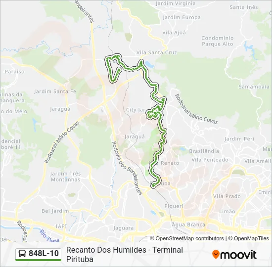 848L-10 Bus Line Map