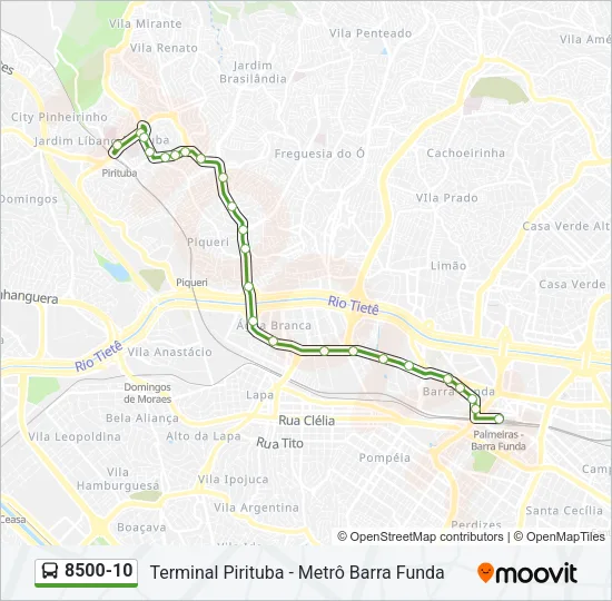 8500-10 Bus Line Map
