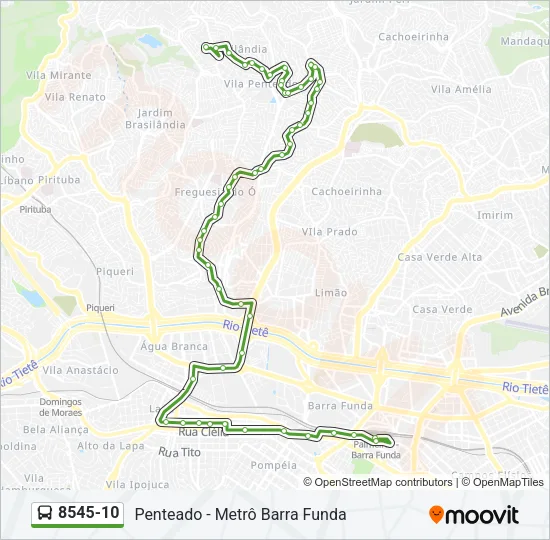 8545-10 Bus Line Map