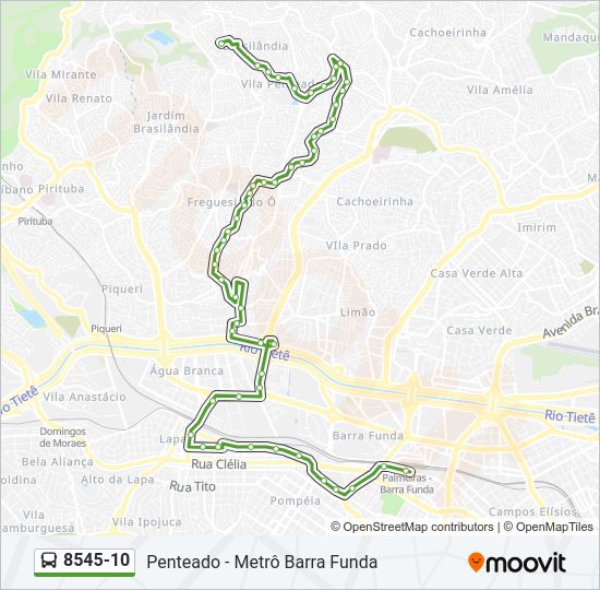 8545-10 bus Line Map