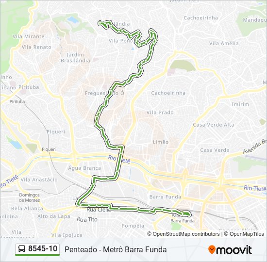 854510 Route: Schedules, Stops & Maps - Metrô Barra Funda (Updated)