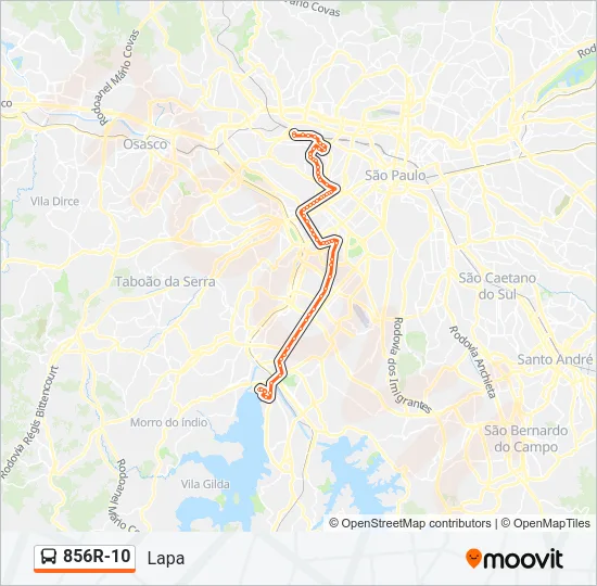 856R-10 Bus Line Map