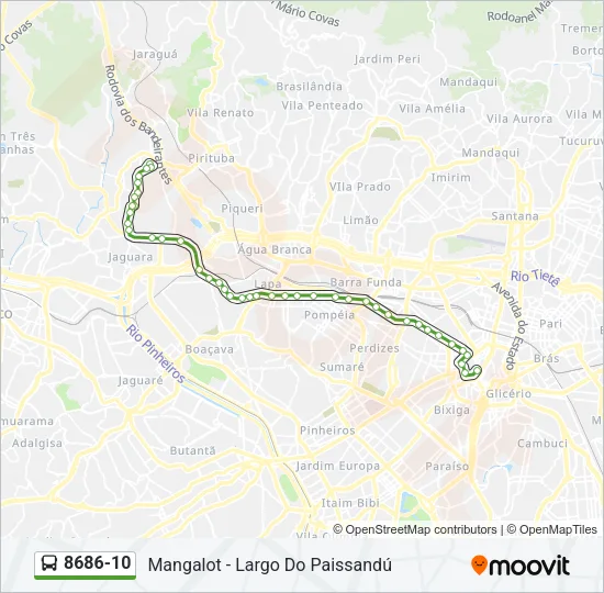8686-10 Bus Line Map