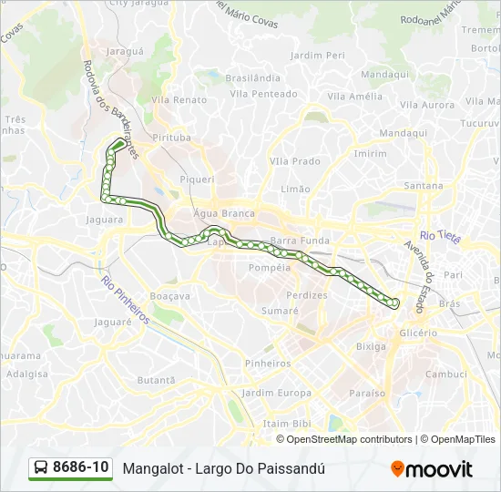 8686-10 Bus Line Map