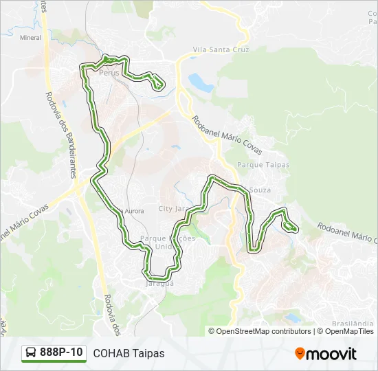888P-10 Bus Line Map