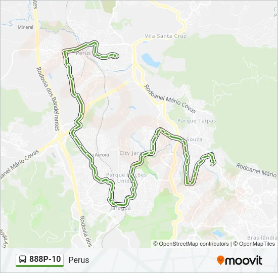 888P-10 Bus Line Map