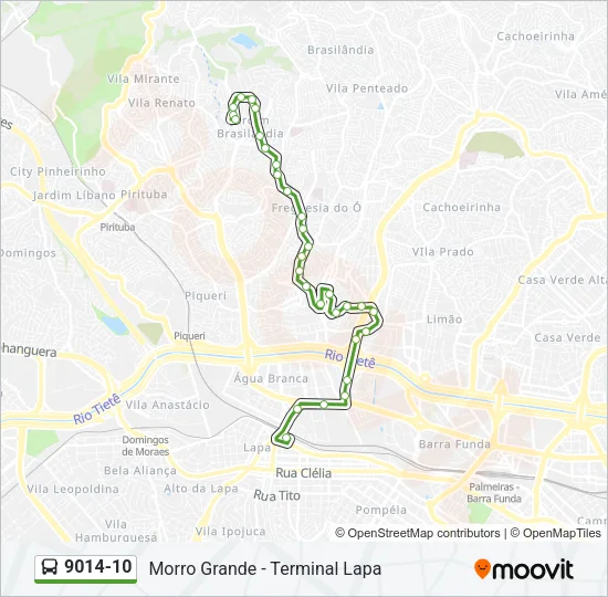 9014-10 Bus Line Map