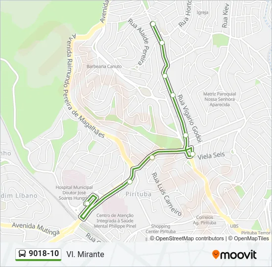 9018-10 Bus Line Map