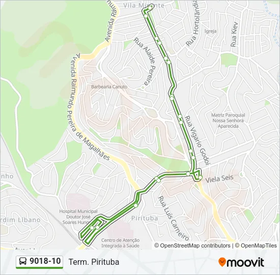 9018-10 Bus Line Map