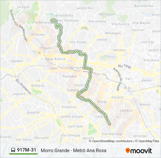 917M-31 Bus Line Map
