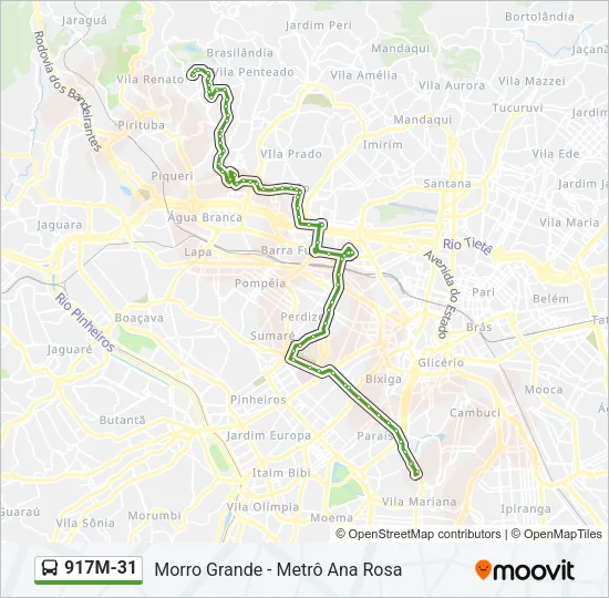 917M-31 Bus Line Map