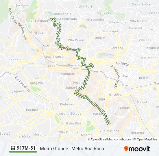 Rota da linha 408a10: horários, paradas e mapas - Cardoso de Almeida  (Atualizado)