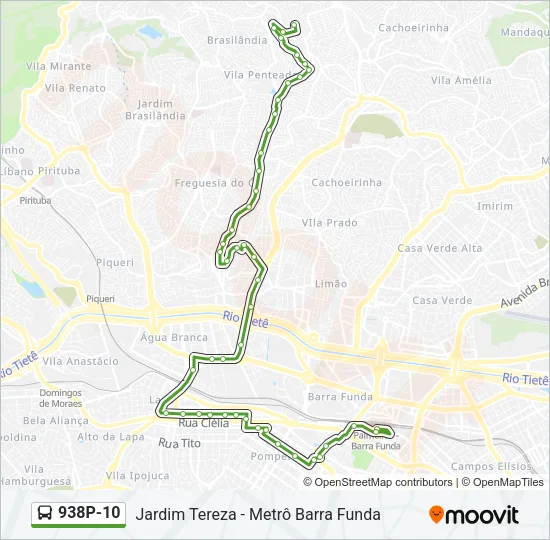 938P-10 Bus Line Map