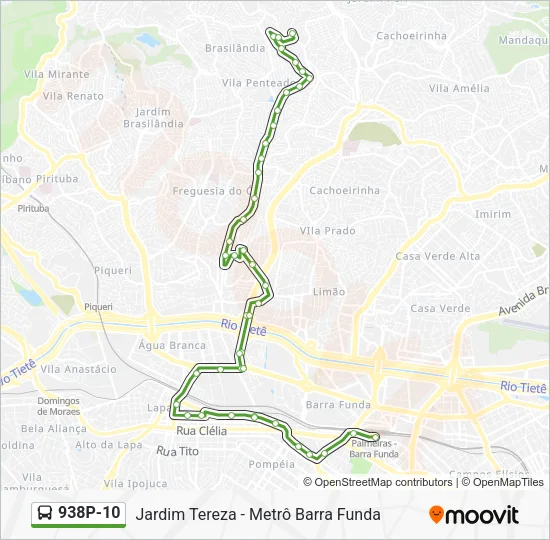 938P-10 Bus Line Map