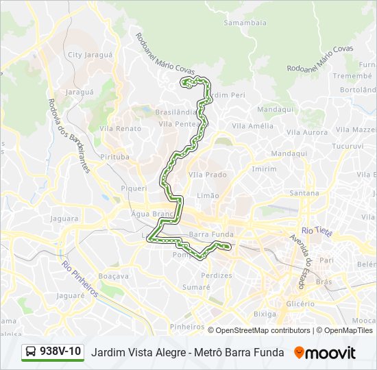 938V-10 bus Line Map