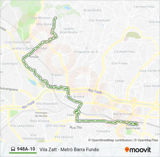 948A-10 Bus Line Map