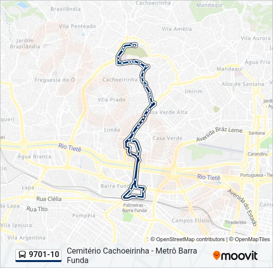 9701-10 Bus Line Map
