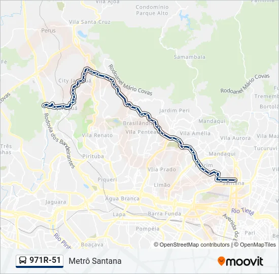 971R-51 Bus Line Map