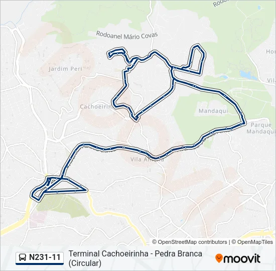 N231-11 Bus Line Map