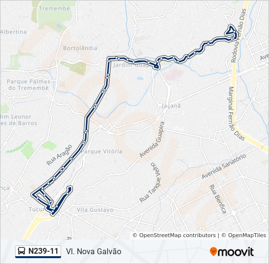 N239-11 bus Line Map