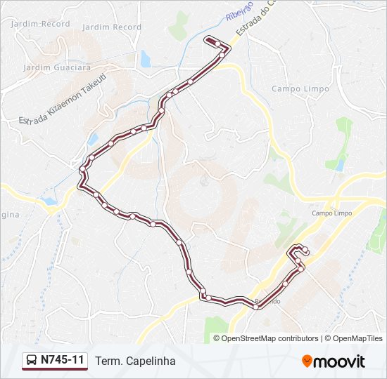 N745-11 bus Line Map