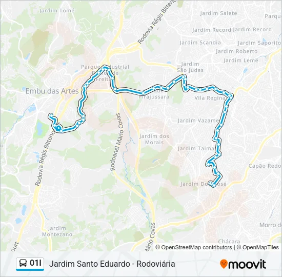 01I Bus Line Map