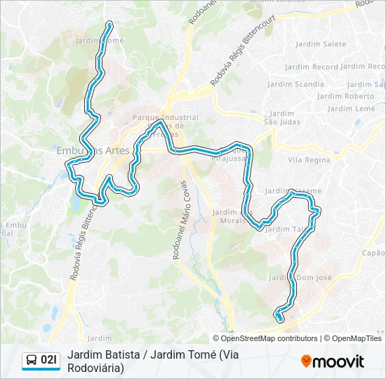 02I Bus Line Map