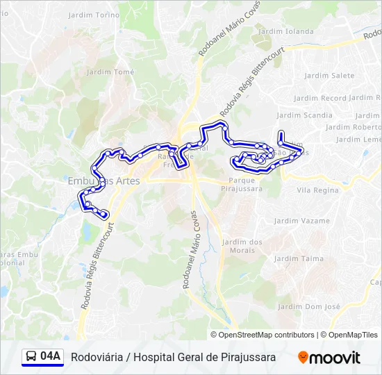 04A Bus Line Map
