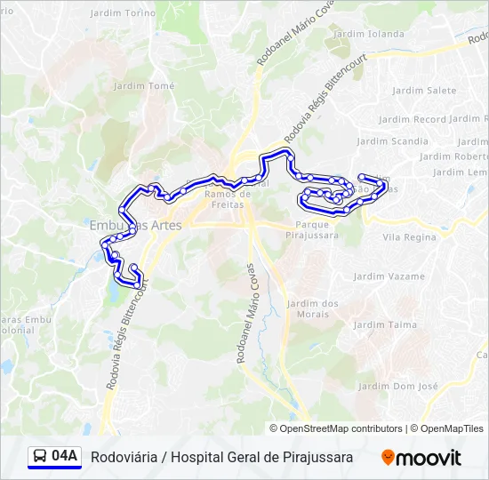 04A Bus Line Map