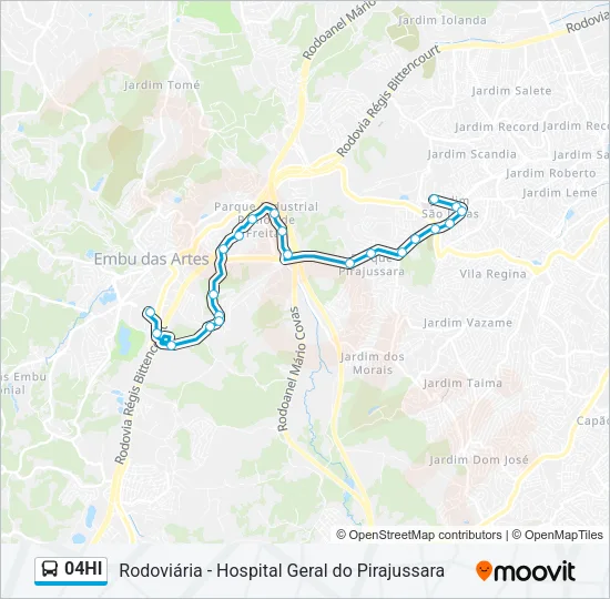 04HI Bus Line Map