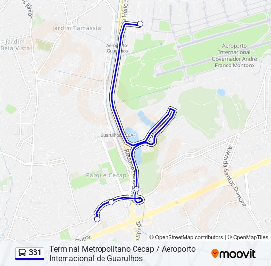 331 bus Line Map